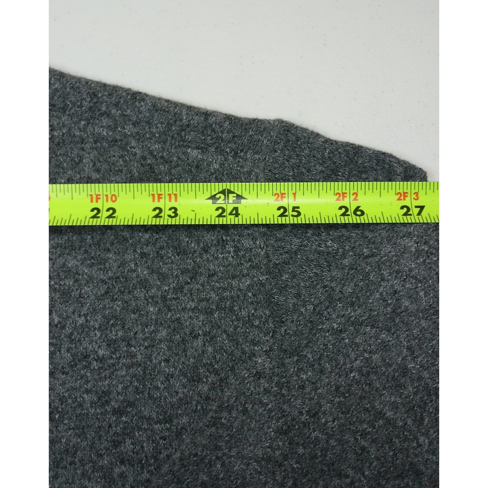 Lucky Brand Grey V-Neck Oversized Knit Sweater Heathered Charcoal Pullover L - Picture 5 of 11